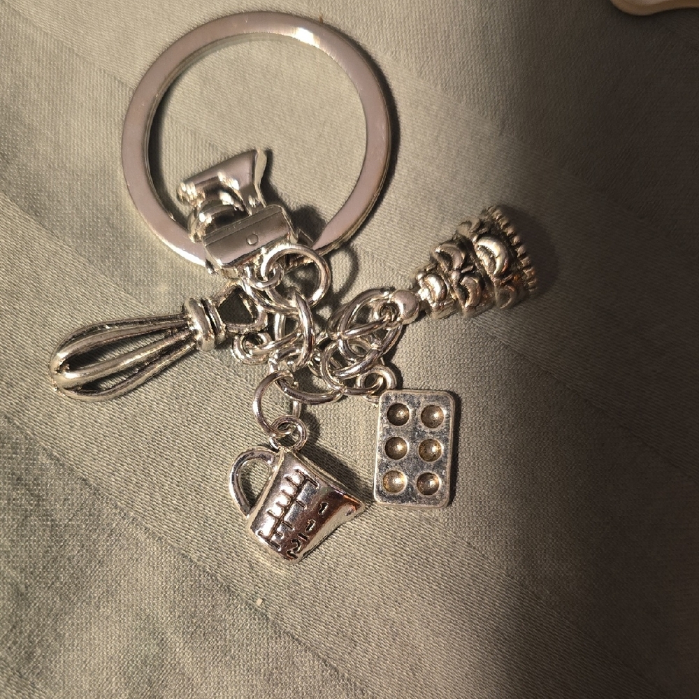 Silver Kitchen Charm Keychain